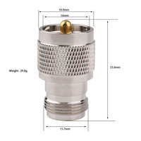 Connecteur coaxial RF N vers UHF, adaptateur N-Type mâle vers femelle vers UHF mâle vers femelle, matériau laiton, connecteur RF 50 ampères