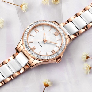 La maggior parte dei Popolari In Acciaio Inox Lunetta in <span class=keywords><strong>Bianco</strong></span> E Fascia In Ceramica <span class=keywords><strong>Orologio</strong></span> <span class=keywords><strong>Donna</strong></span> - Product Image 4