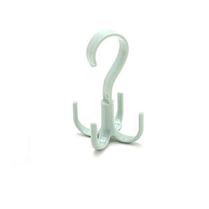Crochet de suspension rotatif simple en plastique à 4 griffes pour vêtements, cravates, écharpes, chapeaux – Support multifonctionnel pour vêtements avec capacité de charge de 3,5 kg - Product Image 1