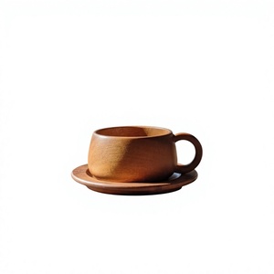 Handmade Wooden <b>Tea</b> <b>Cup</b> With Handle Round Shape Natural Finish Wabi Sabi Design For Afternoon <b>Tea</b> Home Use - Product Image 1