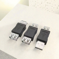 Nouveau connecteur de convertisseur USB2.0 à prix d'usine F/F vente en gros USB mâle à mâle USB 2.0 adaptateur de coupleur femelle à femelle
