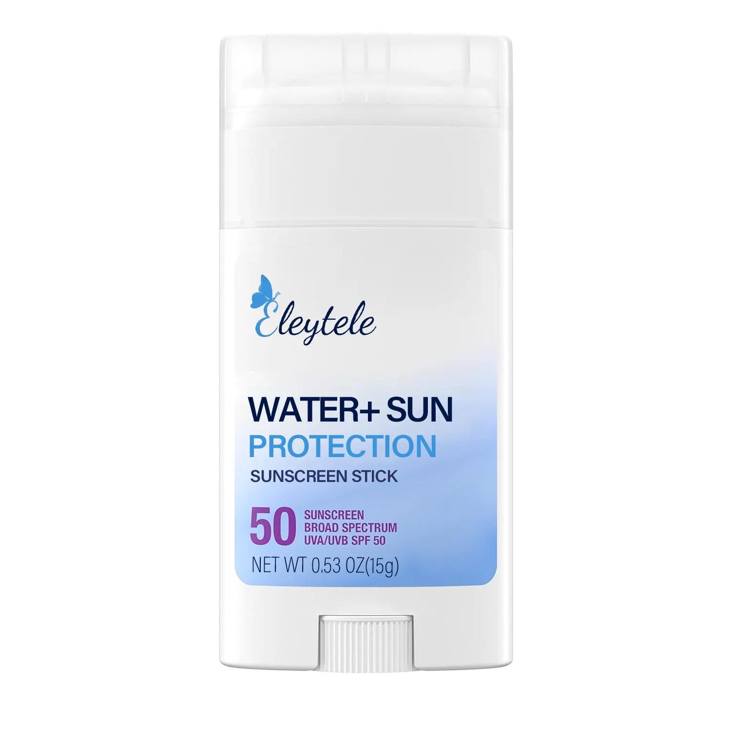 Protetor solar personalizado em rolo de 15g, atacado orgânico Spf 50 para rosto e corpo, mini protetor solar vegano natural à prova d'água, mini bastão