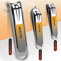 Longhui Coffret Cadeau de Manucure 10-en-1 en Acier Carbone Anti-éclaboussures avec Cure-oreilles, Ciseaux à Ongles et Kit de Manucure Manuel