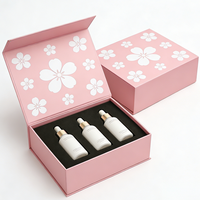 Boîte cadeau cosmétique rigide à fermeture magnétique de qualité supérieure avec doublure en éponge et finition mate, motif lune et étoiles argentées pour crème visage