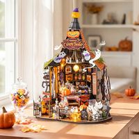 Kit artisanal en bois Robotime Rolife DG186, maison de bonbons hantée, maison miniature 3D en bois à faire soi-même