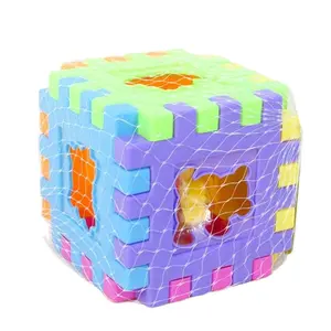 kinderen educatief speelgoed bouwstenen 11 stuks plastic in elkaar grijpende blok puzzel