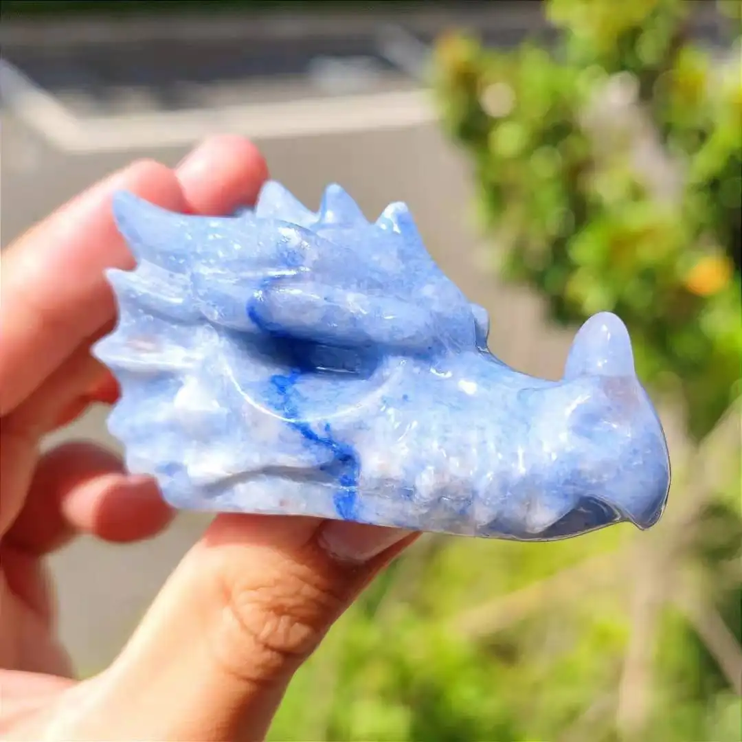 Hand Geschnitzte Natürliche Drachen Kristall Drachen Schädel healing stein