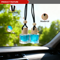 Diffuseur d'huiles essentielles en papier en forme de diamant coloré de 8 ml, flacon de parfum suspendu, désodorisant pour voiture, aromathérapie liquide pour véhicule