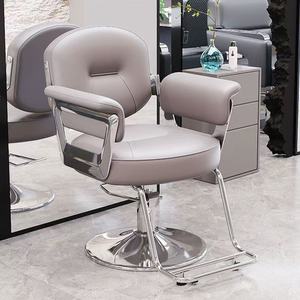Sillón de Barbería Negro Hidráulico, Silla de Estilismo Reclinable con Reposacabezas y Reposapiés, Muebles Modernos para Salón de Belleza - Product Image 3