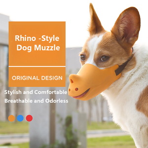 Bozal de Silicona Suave para Perro, Estilo Rinoceronte, Anti-Mordidas, Anti-Ladridos, Equipo de Entrenamiento, Bozal de Silicona Pura No Tóxica, Transpirable - Product Image 1