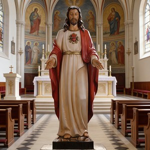 Custom <b>Religious</b> Resin Hand-painted Lifelike Life Size Christian Jesus Christ Nativity Sculpture for Home Decoration 2 - Product Image 2