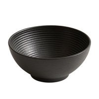 Bol à riz noir mat pur, en porcelaine épaissie, cuit à haute température, bol à dessert émaillé, compatible lave-vaisselle, écologique