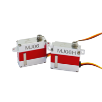 Moteur Servo Mini Plat Sans Noyau MJ06 pour Pièces d'Avion RC 7g 20x7x19mm 2.6kgf.cm Couple 0.061sec/60 Réponse Haute Vitesse Métal CNC