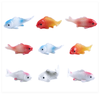 Miniature Animal Mignon Dessin Animé 3D Résine Artificielle Koi Poisson Chanceux Figurine Aquarium Jouet pour Enfant Décoration Terrarium Accessoires