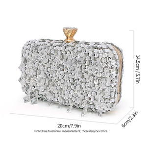 Sac de soirée à strass pour femme, nouveau style, tendance, pour mariage, fête, pochette de soirée en cristal, sac à main - Product Image 6
