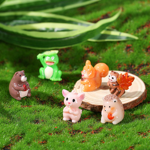 Figuras de animales en miniatura, decoración de jardín de resina, animales lindos para interiores y exteriores, accesorios para macetas de plantas - Product Image 1