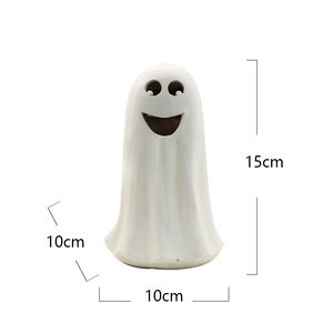 Escultura do jardim do halloween fantasma branco estátua de resina bonito assustador pequeno fantasma assustador figurinhas para casa jardim decoração ao ar livre - Product Image 2