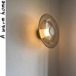 Applique murale moderne en verre ambré, lumière LED, montage mural pour chambre à coucher, couloir, style nordique - Product Image 2
