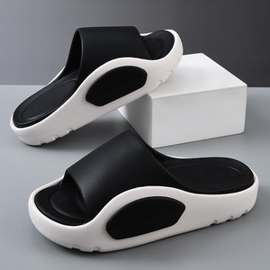 Tongs d'été pour hommes, antidérapantes, à semelle épaisse, augmentant la taille, en EVA respirant, sandales de plage, taille 40-45, noir, kaki, vert - Product Image 1