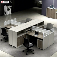 Table de travail pour bureau de coworking JIUSHUN, poste de travail pour 2, 4 ou 6 personnes