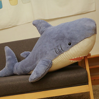 Nouvelle peluche mignonne en forme de requin, jouet en peluche, coton PP, peluche courte, unisexe, pour les jeunes, canapé, lit, coussin, câlin