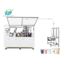 Machine à gobelets en papier entièrement automatique jus eau thé gâteau tasse à café faisant la Machine pour la fabrication de gobelets en papier