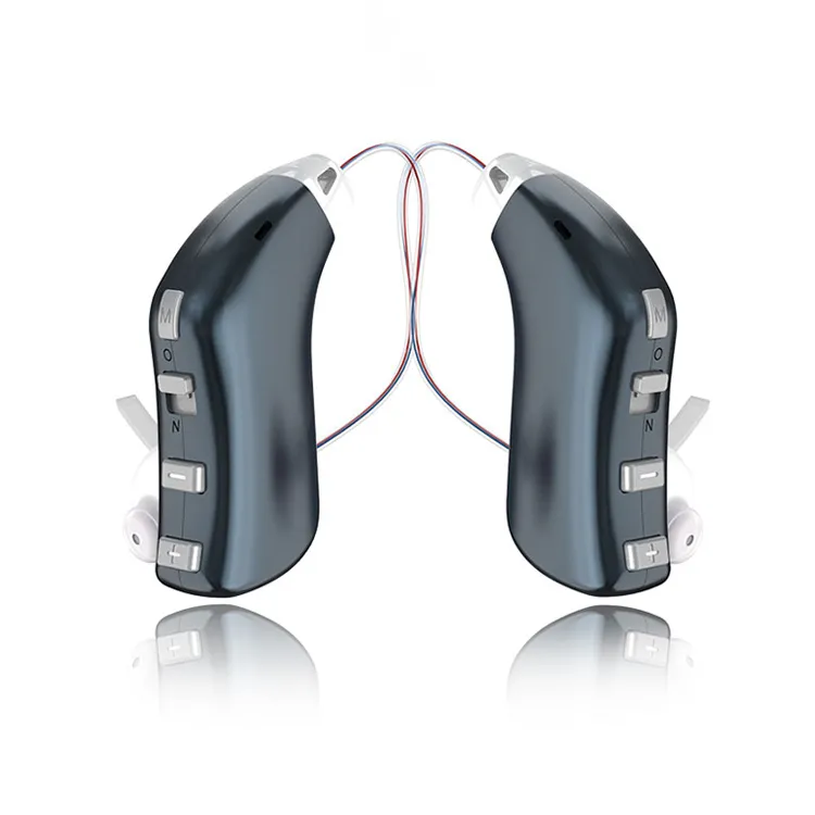Audífono Digital eléctrico para sordos, con reducción de ruido, amplificador recargable BTE, 2021