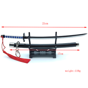 Portachiavi Anime Katana con spada in metallo Mini alla moda personalizzato per cacciatrice di demoni Kamado Tanjiro include Logo personalizzato - Product Image 3