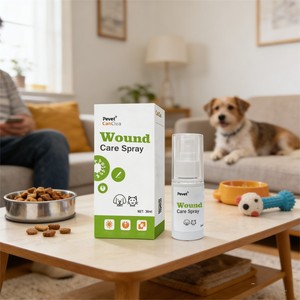 <span class=keywords><strong>Spray</strong></span> antibactérien pour soins des plaies des animaux domestiques, chats et chiens, avec protection <span class=keywords><strong>anti</strong></span>-inflammatoire et film-formant pour animaux domestiques - Product Image 2
