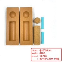 Rouleau en mousse Micogo pour la thérapie physique, rouleau en liège écologique naturel, rouleau de massage des tissus profonds haute densité, ensembles de rouleaux