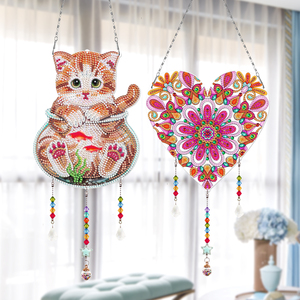 Kit de broderie diamant pour bricolage, carillon éolien, pendentifs animaux, broderie point de croix, bricolage, <span class=keywords><strong>peinture</strong></span> par numéros - Product Image 3