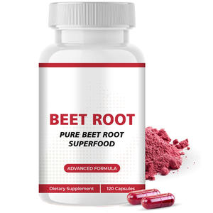 OEM Marque Privée Biologique 1200mg Capsules de Betterave Riche en Vitamines Alimentaire en Gros Poudre d'Extrait Pur de Racine de Betterave pour Adultes - Product Image 1
