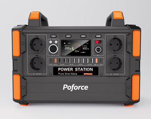 Poforce 1KW 1008Wh 500W-3000W Portable Power Station Outdoor Generator MPPT <b>Solar</b> Battery Pure Sine Wave T11 High Capacity 1008W - Product Image 1