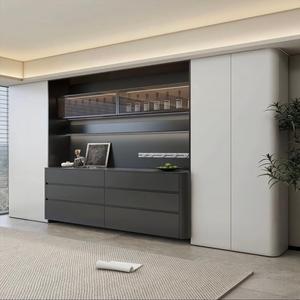 Credenza in Legno su Misura, Resistente all'Umidità, Mobile per Sala da Pranzo Familiare, Caffetteria, Piccolo Bar Domestico - Product Image 1