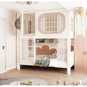 JS FURNITURE-Lit superposé de luxe <span class=keywords><strong>pour</strong></span> enfants, nouveau design, mobilier de chambre à coucher, lit double <span class=keywords><strong>pour</strong></span> enfant, <span class=keywords><strong>berceau</strong></span>, toboggan <span class=keywords><strong>en</strong></span> arc et escaliers de rangement - Product Image 5