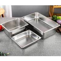 Gewerbliche Küche Lebensmittel Gastronomie Perforierte Behälter Edelstahl Steam Food GN Pan Buffet Warmer