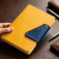 Carnet A5 en cuir PU rigide avec fermoir magnétique bicolore, personnalisable avec logo, cadeau de papeterie