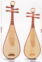 Großhandel Chinesisches Pipa-Instrument Rotholz 5-Saiten-Pipa Komplettset für Anfänger mit Koffer Fabrikpreis für Musikgeschäfte & Schulen