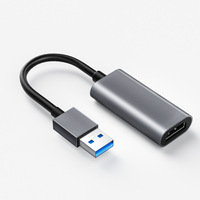 Adaptador Justlink USB 3,0 a HDMI convertidor Compatible 1080P 60Hz USB macho a HDMI hembra adaptador de tarjeta de vídeo de gráficos externos