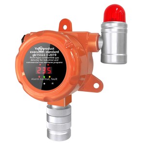 Détecteur de fuite de gaz sans fil pour la restauration commerciale avec vanne d'arrêt, alertes audio-visuelles et SMS, portée de détection de 40 %, en ABS et aluminium - Product Image 1