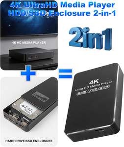 Lecteur multimédia numérique 4K ACEMAX avec boîtier métallique, SSD/HDD 2,5 pouces intégré, USB 3.0, Type-C, Micro SD, boucle automatique, sans Wi-<span class=keywords><strong>Fi</strong></span> requis - Product Image 4