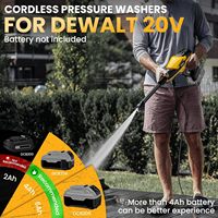 Nettoyeur de voiture sans fil Dewalt 20v portable à main avec moteur sans balais, buse 6 en 1, 3 niveaux, pour voiture/jardin/clôture/mur, nettoyage de voiture
