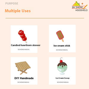 アイスキャンデースティックとアイスクリームコーン用の使い捨て可能なクラフトアイスクリームとワックス木製スティック工場 - Product Image 3