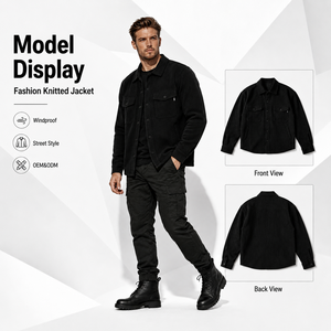 Chaqueta de Invierno para <span class=keywords><strong>Hombre</strong></span>, Impermeable, Transpirable, Estilo Bomber, <span class=keywords><strong>con</strong></span> <span class=keywords><strong>Forro</strong></span> <span class=keywords><strong>Polar</strong></span>, Ecológica, de Lana, Teñida en Color Liso - Product Image 2