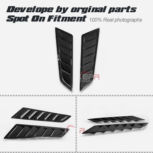 Ventilaciones de aire universales de capó de fibra de carbono tipo GT de aproximadamente 46x14cm para coches modelo Civic - Product Image 2