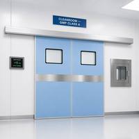 Portes de salles d'opération d'hôpital en acier inoxydable, porte coulissante automatique hermétique, porte coulissante pour hôpital et laboratoire