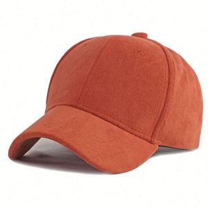 Gorras de Béisbol de Invierno Personalizadas al por Mayor con Logotipo, Gorras de Gamuza Unisex de Color Sólido para Mujer - Product Image 6