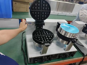 Machine à gaufres ronde double rotative professionnelle, double <span class=keywords><strong>gaufrier</strong></span>, qualité USA, Canada et UE - Product Image 6