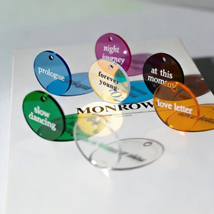 <span class=keywords><strong>Portachiavi</strong></span> in Acrilico Personalizzato <span class=keywords><strong>con</strong></span> Testo Personalizzato, Ciondolo Rotondo Trasparente Colorato, Charm per Borsa alla Moda, Vendita all'Ingrosso - Product Image 3