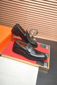 Mocasines de cuero pulido negro para hombre, zapatos formales sin cordones para negocios y uso diario, hermessing - Product Image 5